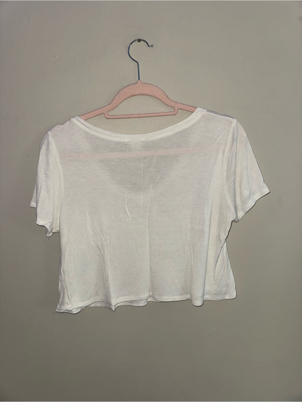 Bozzolo, white boxy crop top, size small - Picture 3 of 3